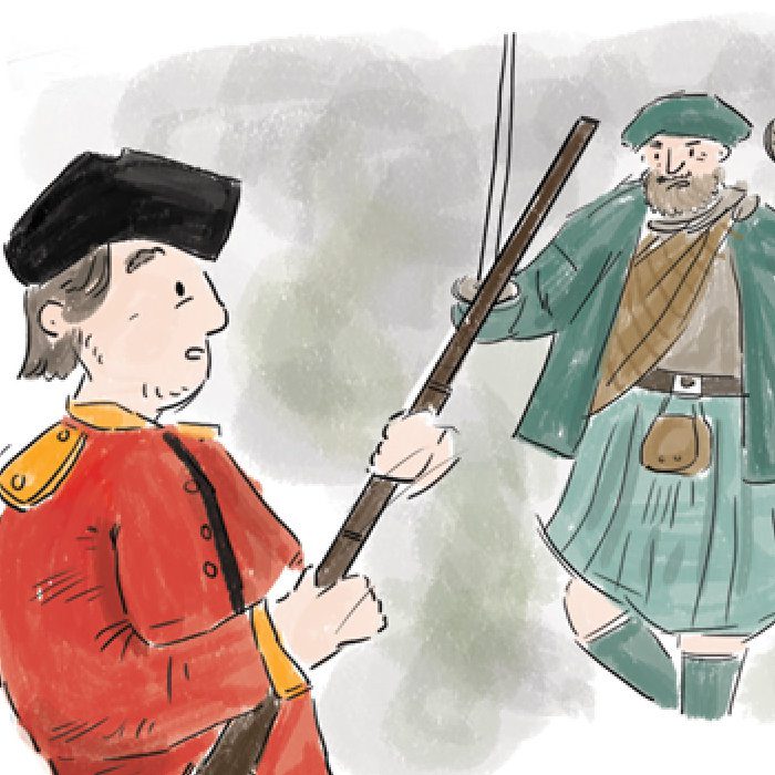 Illustration: Redcoat and clansman