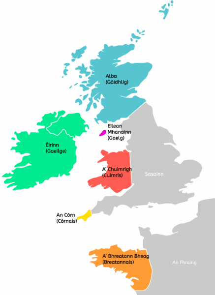 Celtic Language Map